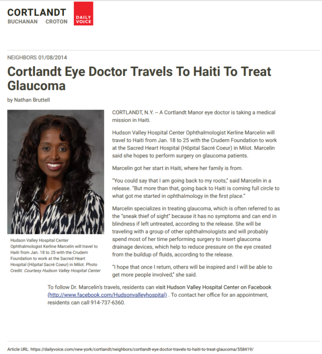 Cortlandt Eye Doctor Travels To Haiti To Treat Glaucoma _ Cortlandt Daily Voice